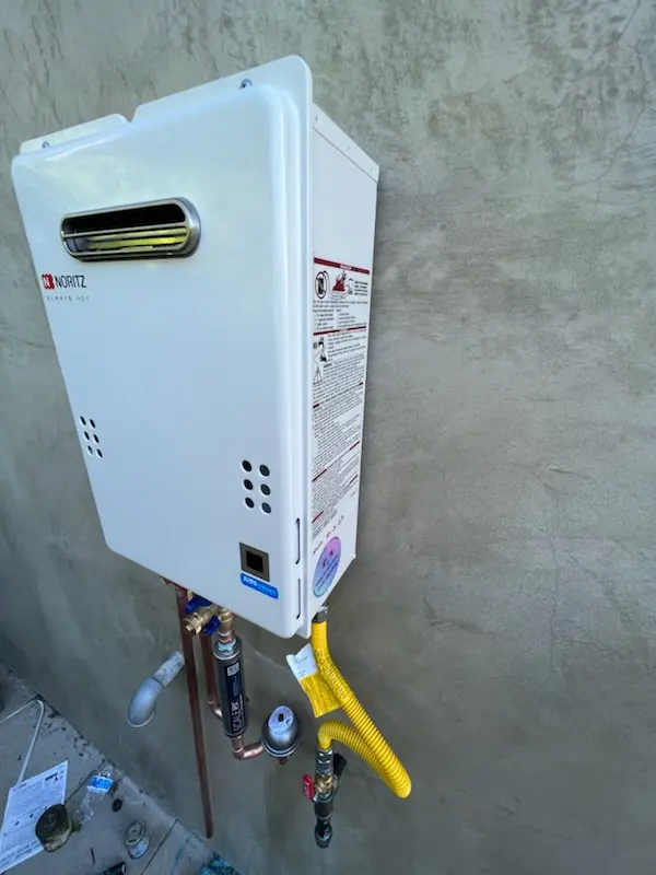 Tankless water heater installation for The Valley homes